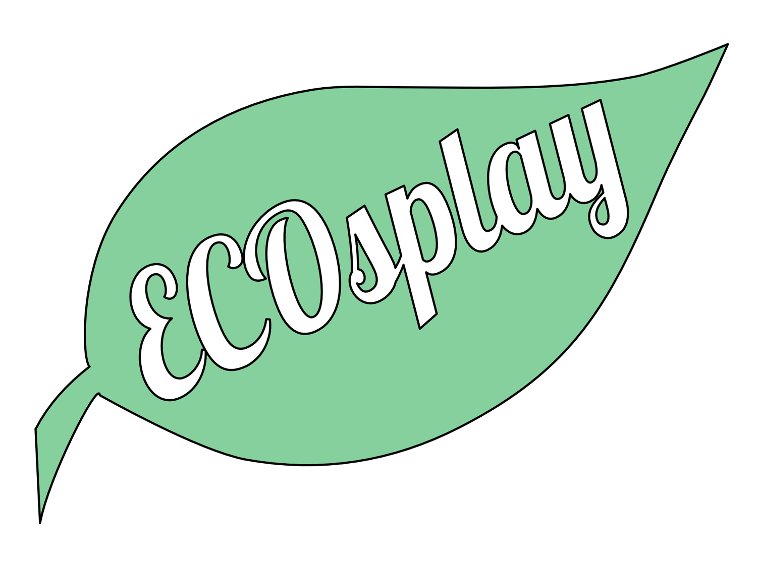 grünes Blatt mit Schriftzug "ECOsplay"