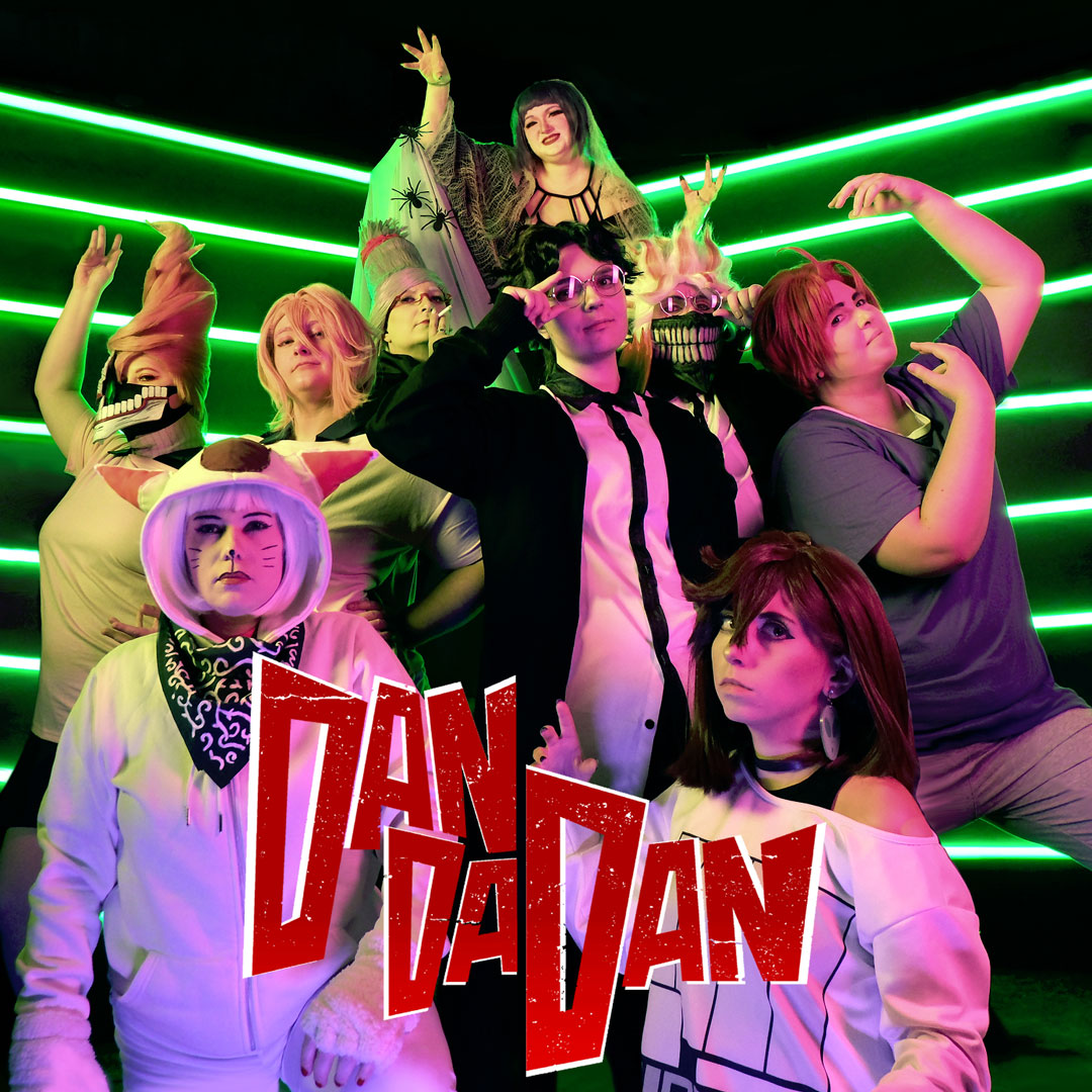 Gruppenbild von Letsu Play Showact zum Theaterstück: DanDaDan - Ein Geist kommt selten allein